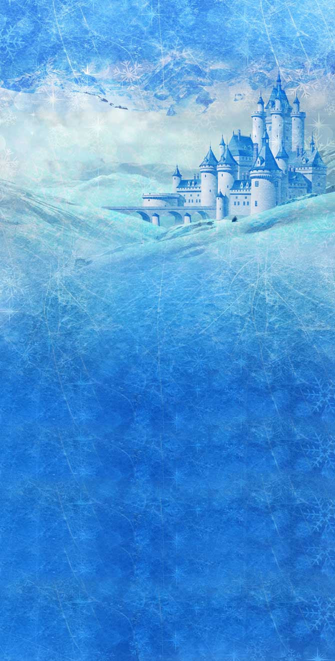 Blue Frozen Castle Backdrop Fairytale Background 8052 Backdrop Outlet