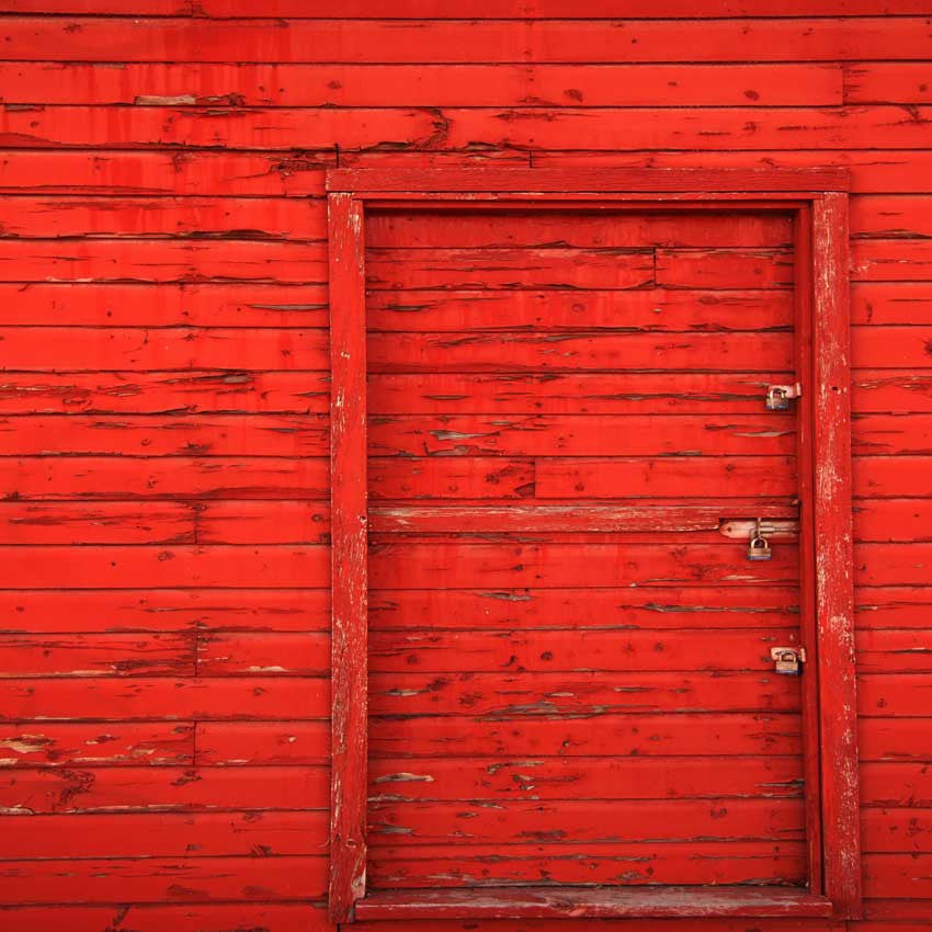 Red Wood Barn Door Backdrop 1097 Backdrop Outlet