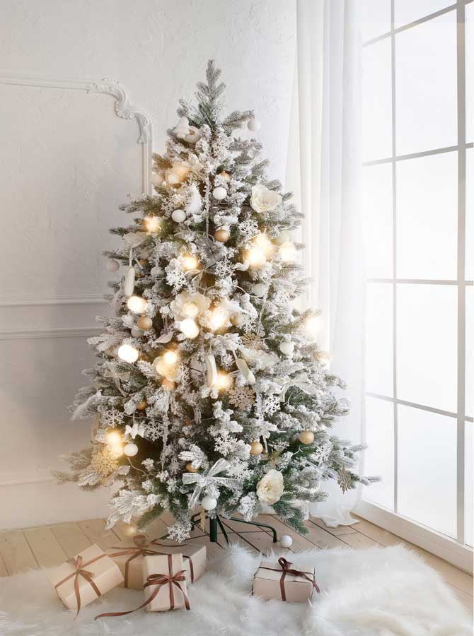 White Christmas Tree Printed Backdrop - 6775 – Backdrop Outlet