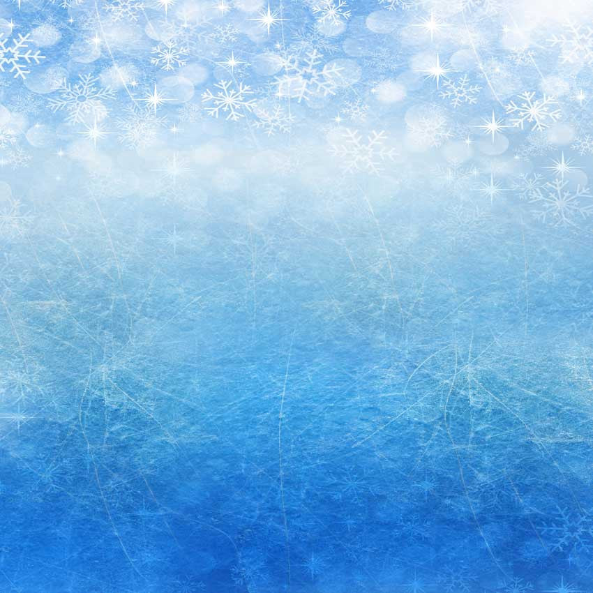 Blue Frozen Snow Printed Backdrop - 8054 – Backdrop Outlet