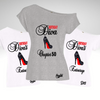 Birthday Diva and Birthday Entourage Personalized Off The Shoulder Shirts