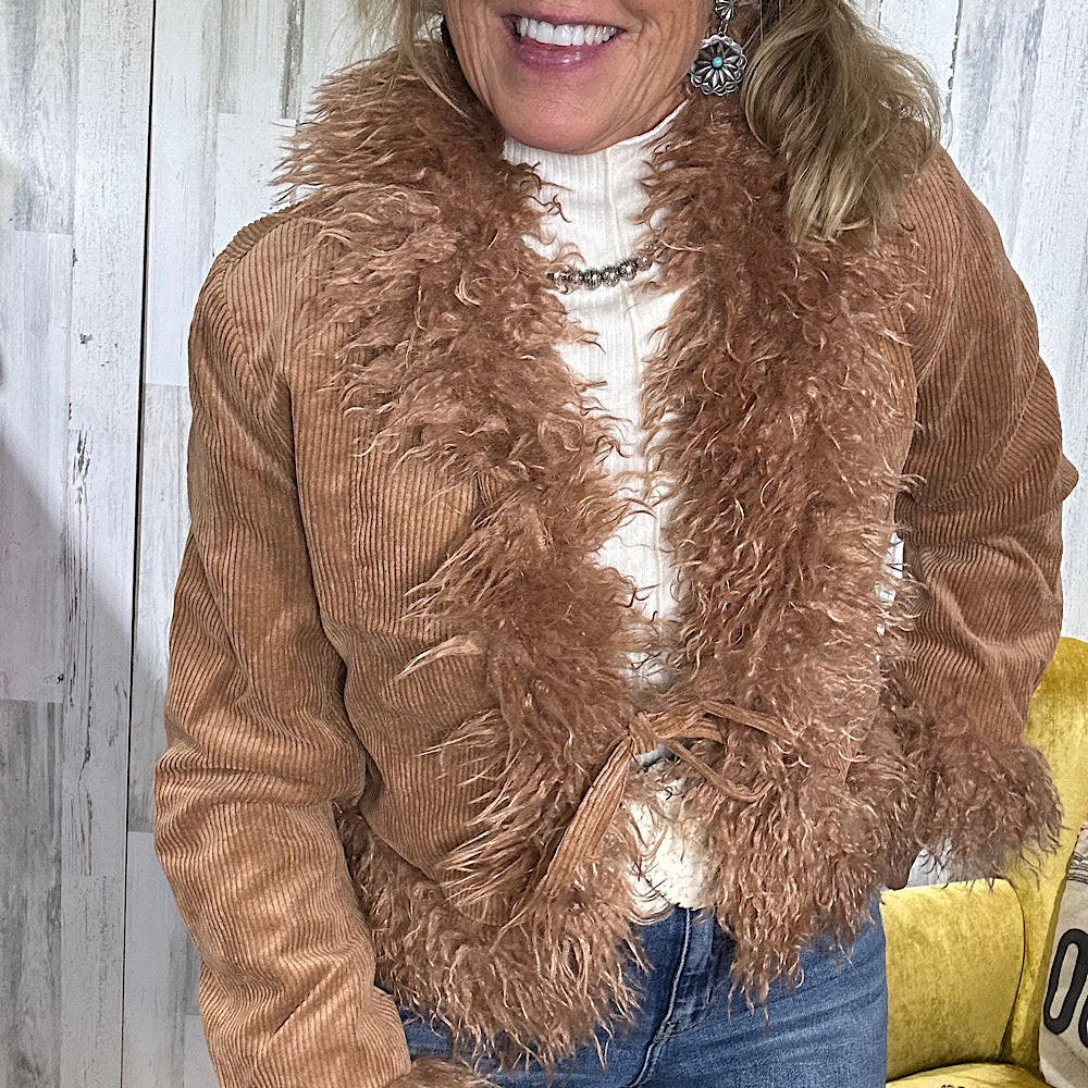 Pink Faux Fur Jacket - A Blonde's Moment