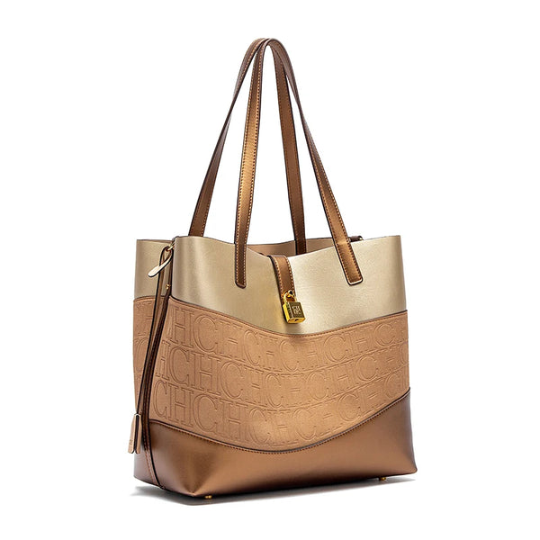 CHCH Women's Large Capacity Tote Bag Spring New Splicing Design Bag