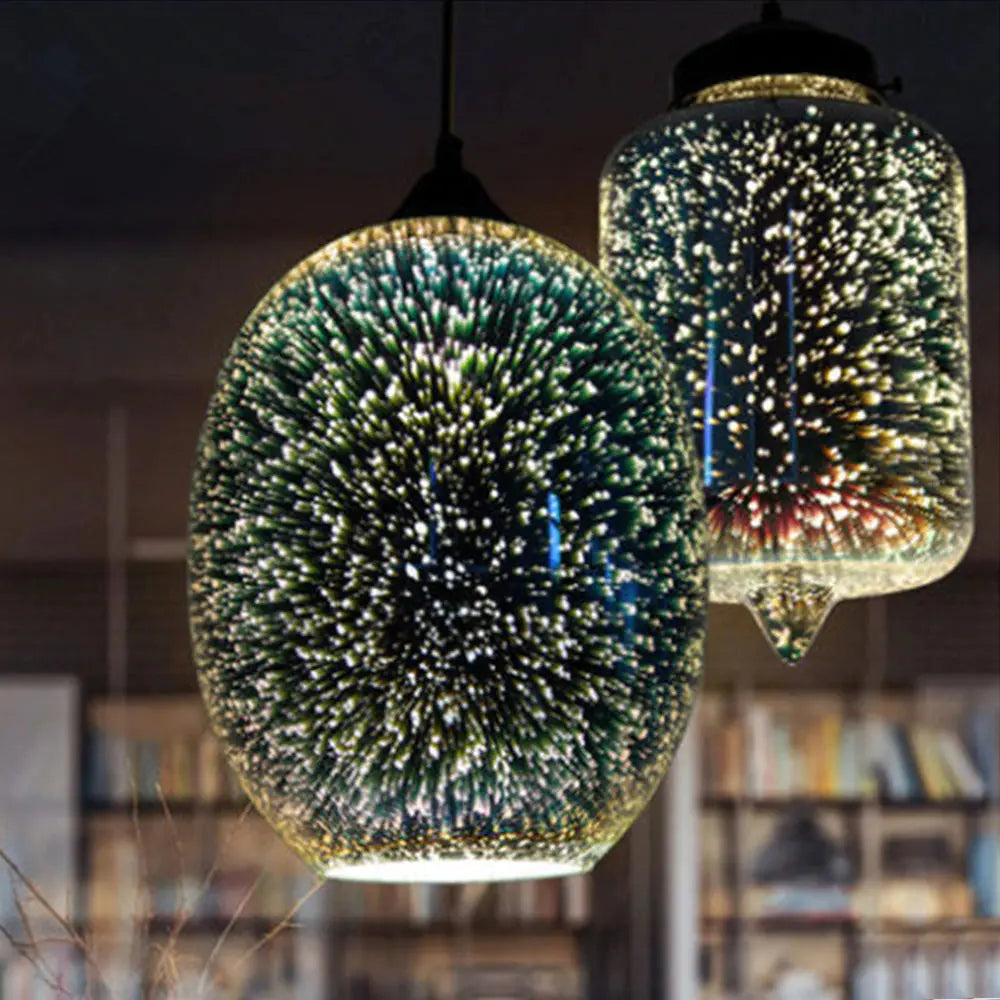 Modern 3D  Glass Shade Pendant Lamp Lights Kia Day Design