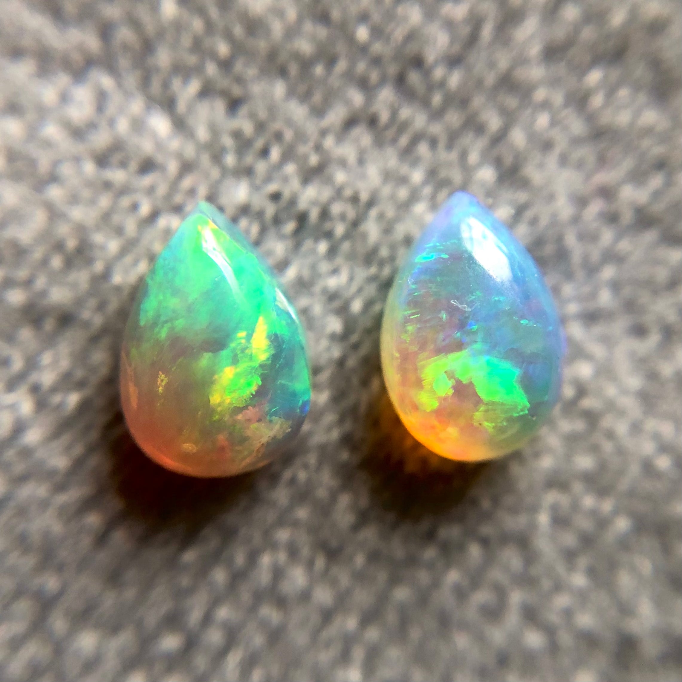 Australian jelly opal matched pair 0.80 carat total loose gemstone - B ...