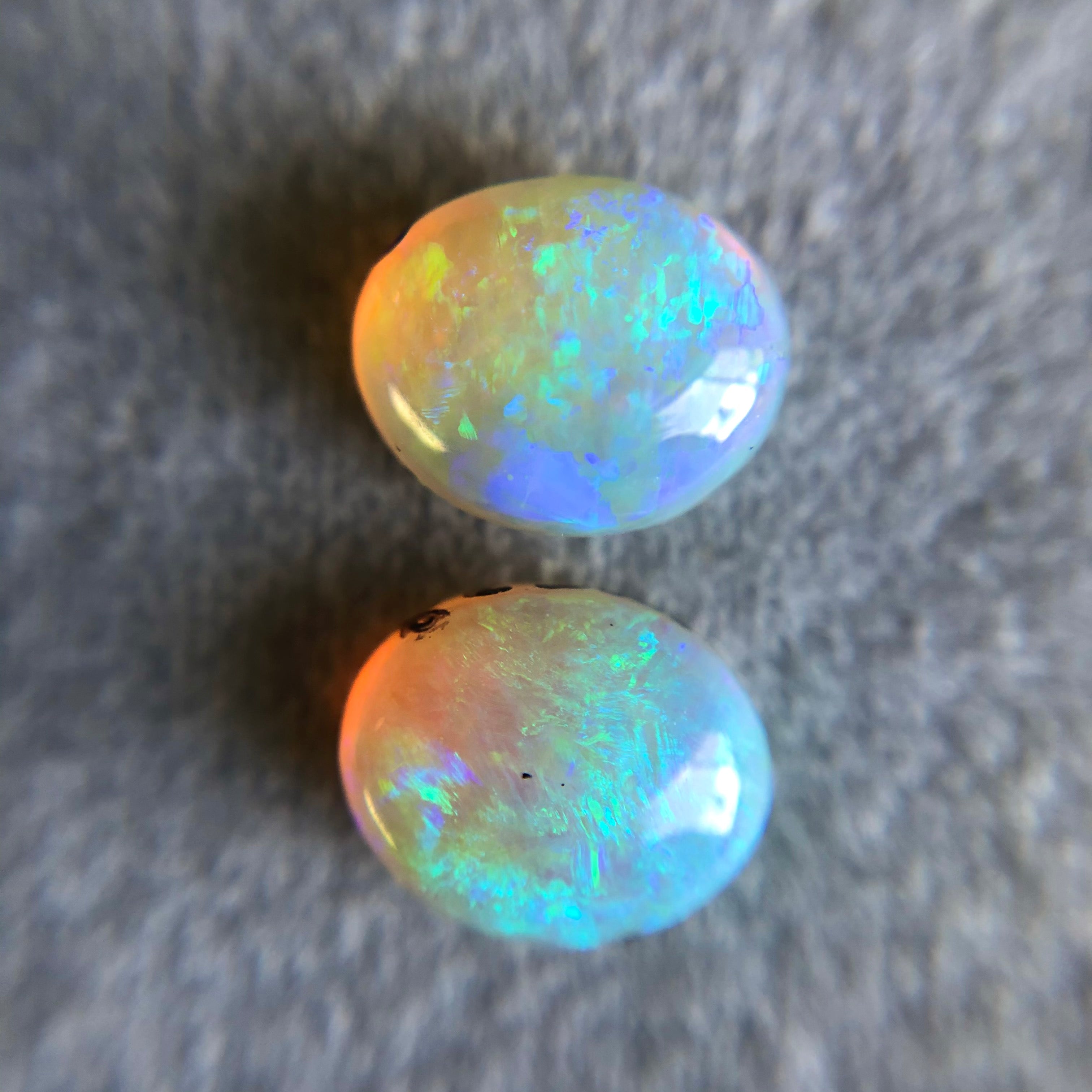 Australian jelly opal matched pair 2.53 carat total loose gemstone - B ...