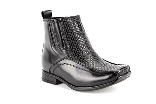 boys black dress boots