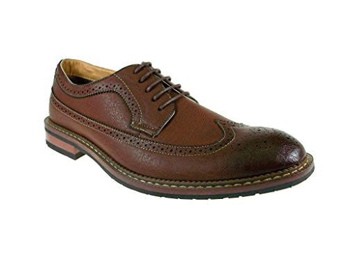 Ferro Aldo Men's 19312 Brogue Wing Tip Oxford Shoes | Jazame, Inc.