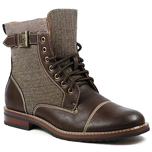 mens lace up cap toe boots