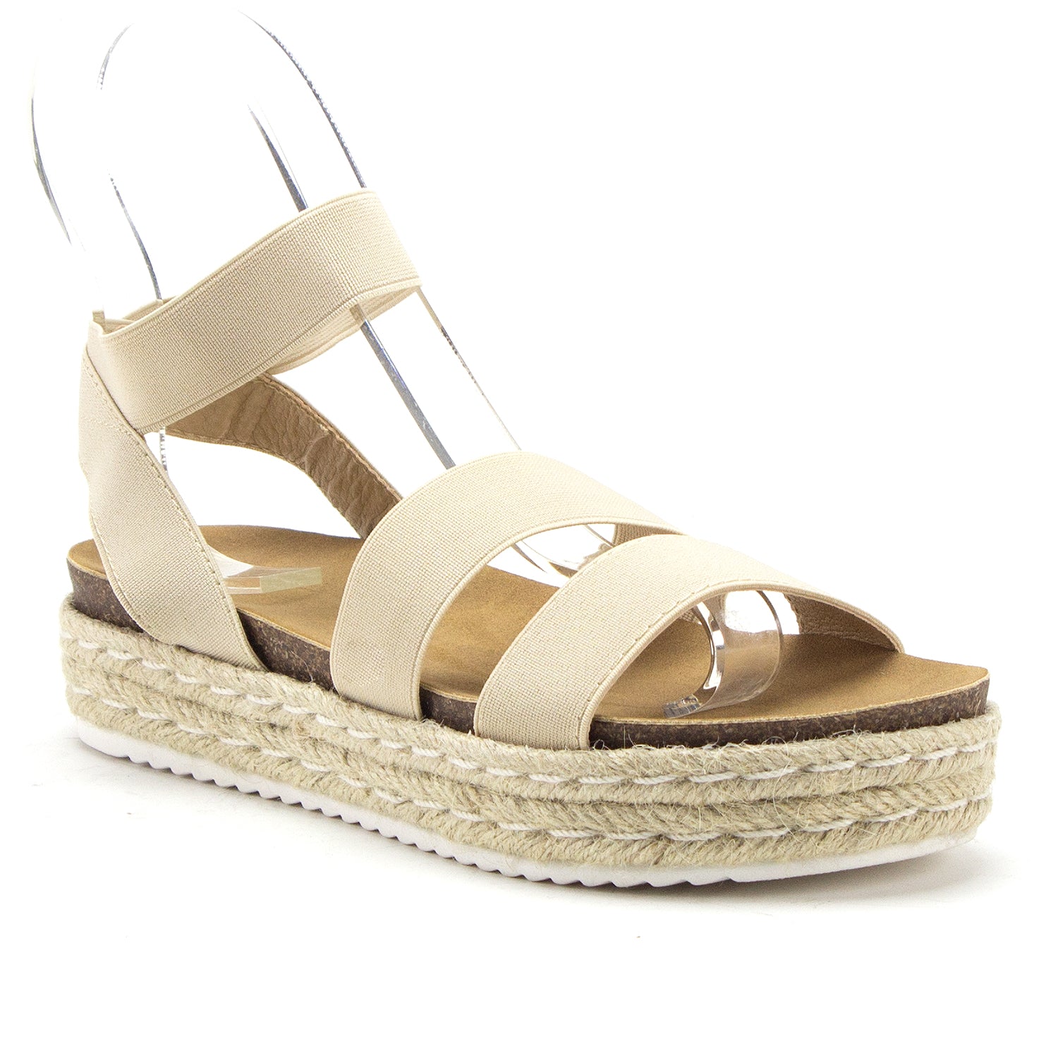 Women's Chiara-10 Platform Elastic Stretch Ankle Strap Espadrilles ...