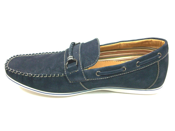 Mens Polar Fox Boat Suedette Moccasin Casual Loafers Shoes 30218 Blue ...