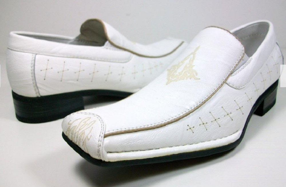 boys white loafers