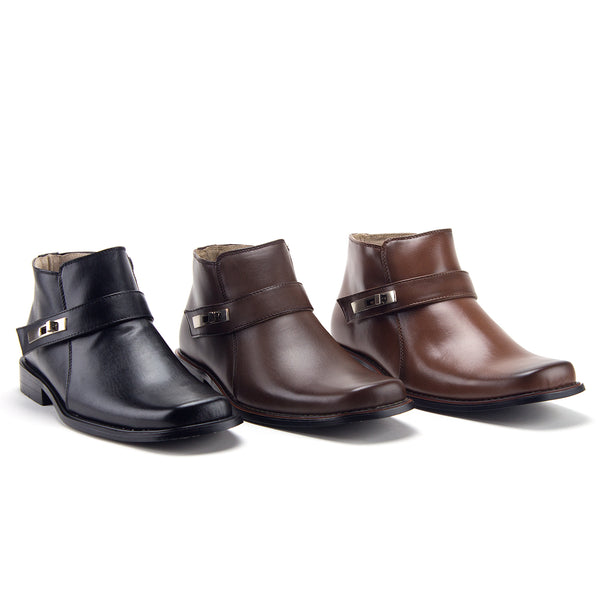 Men's 38901 Classic Ankle High Square Toe Casual Dress Boots - Jazame, Inc.