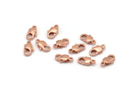 Rose Gold Parrot, 24 Rose Gold Tone Brass Lobster Claw Clasps (10x5mm) A1037