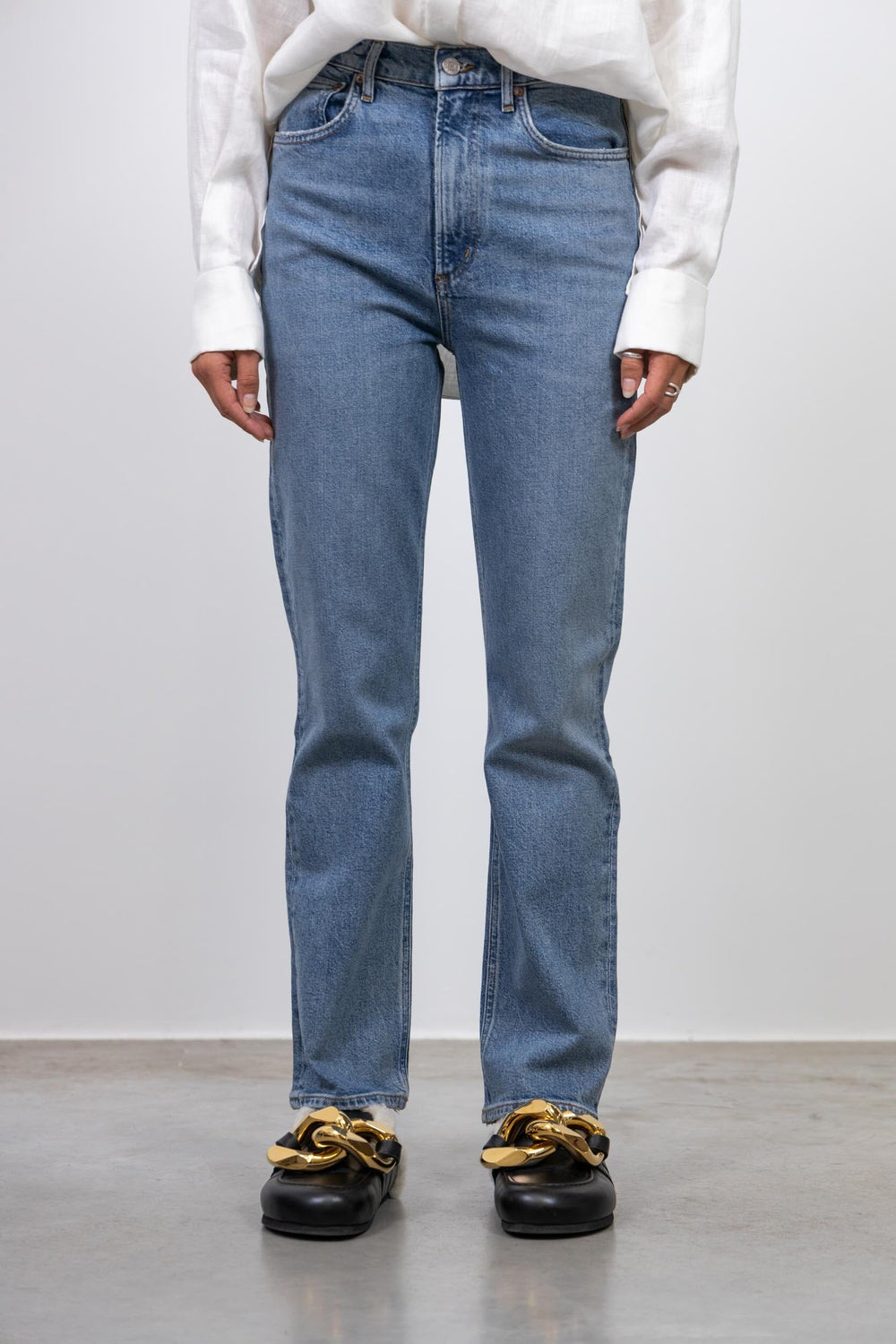 + NET SUSTAIN 90s High Rise Stove Pipe straight-leg jeans