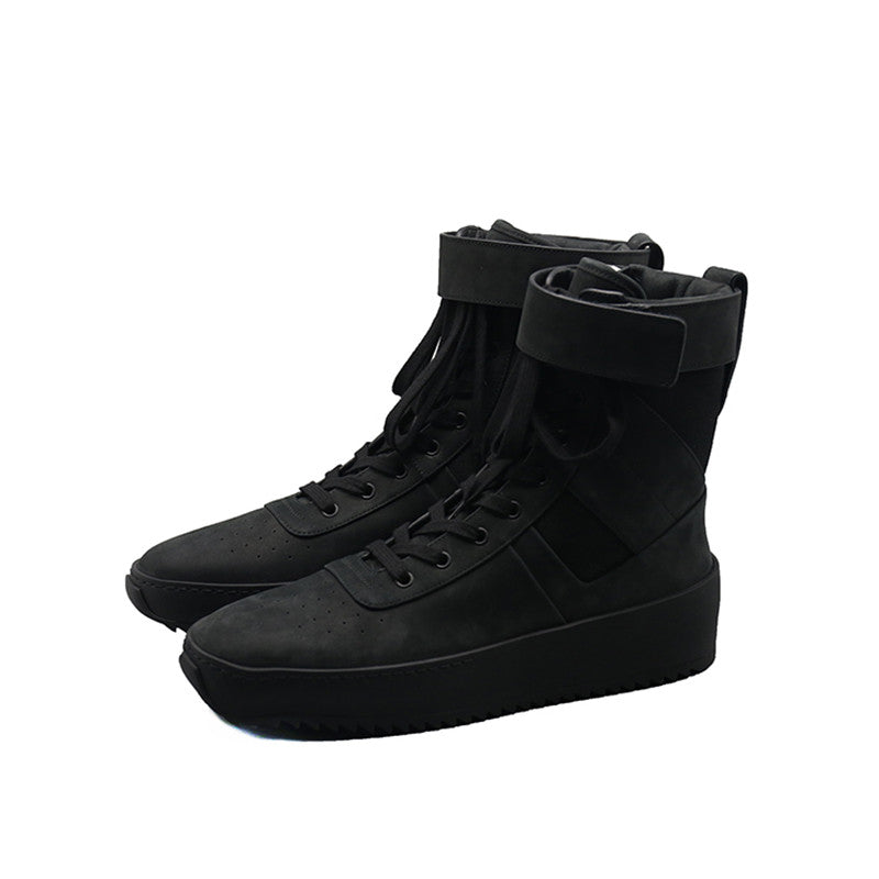 GOD MILITARY LACE UP HIGH TOP SNEAKERS 