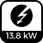 13,8 kW effekt