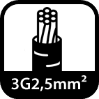 PFXP installasjonskabel — 3G2,5mm² — Elbilgrossisten