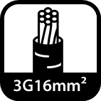 TFXP - Number of conductors and conductor cross-section - 3G16mm² - The electric car wholesaler