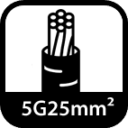 TFXP installasjonskabel — 5G25mm² — Elbilgrossisten