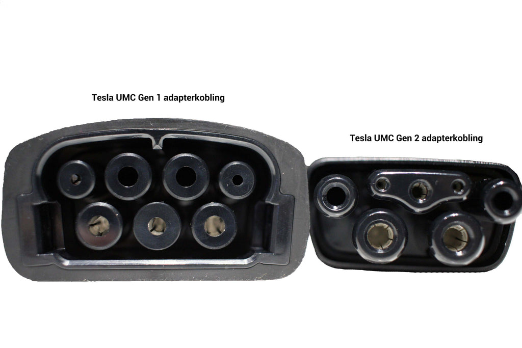 Tesla UMC Gen adapterkoblinger - typer - Elbilgrossisten