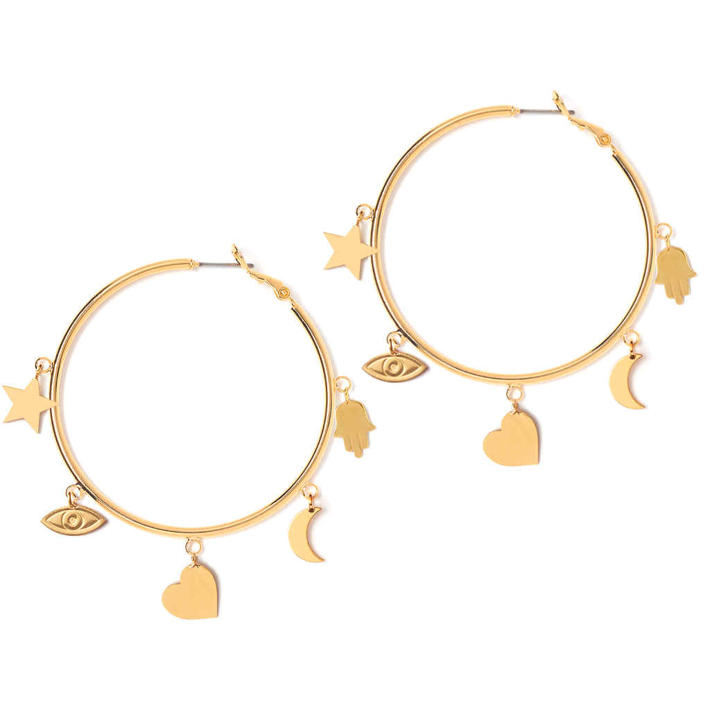 Lucky 'Heart' Statement Earring