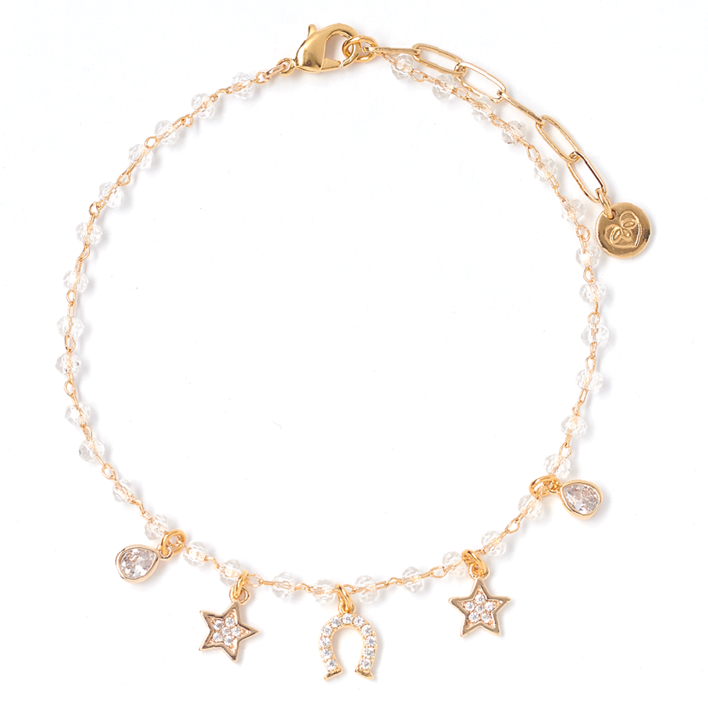 Rosie Crystal Lucky Charm Bracelet