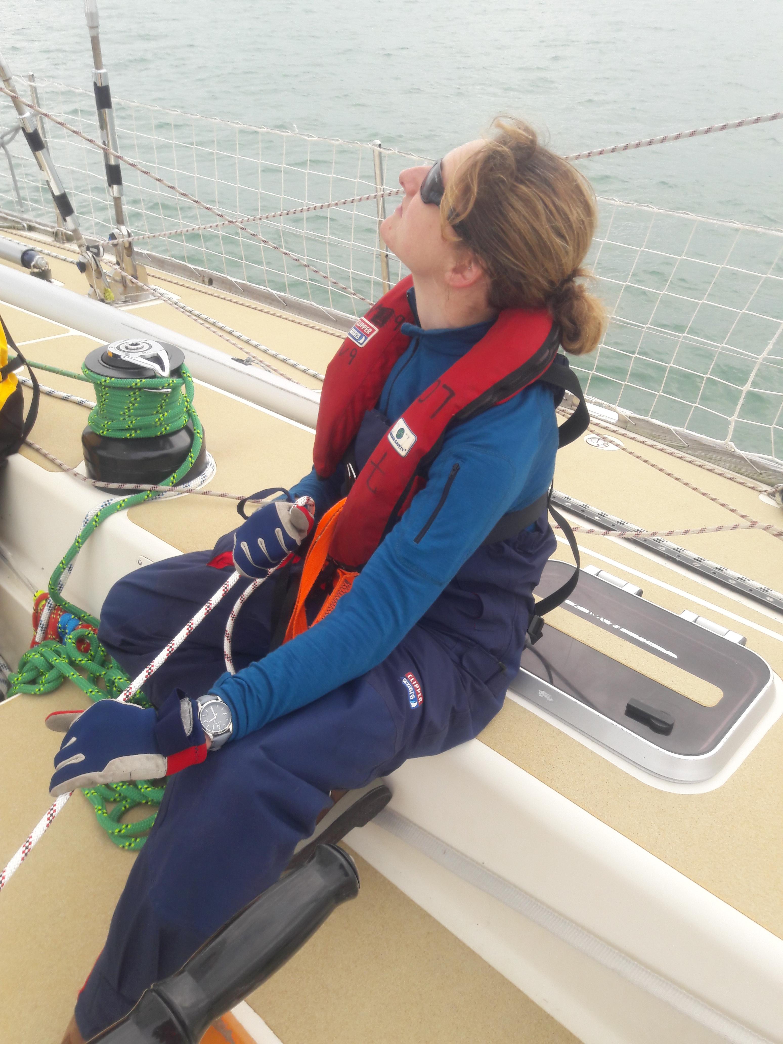 Bex Sims training for the Clipper Round the World Race