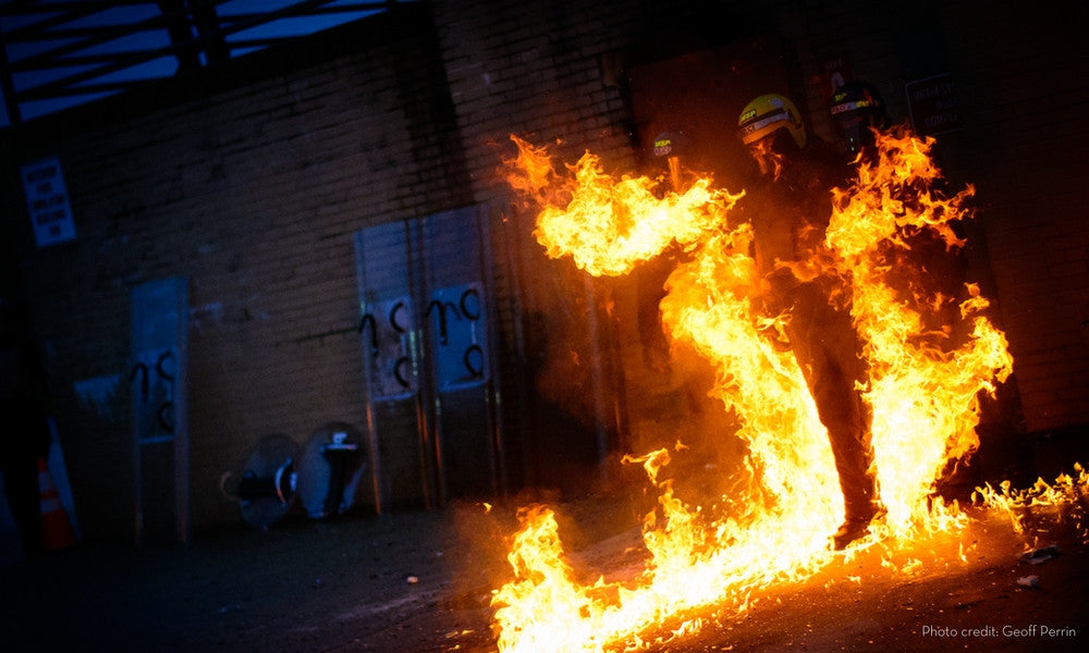 Geoff Perrin in Armadillo Merino baselayers and under fire