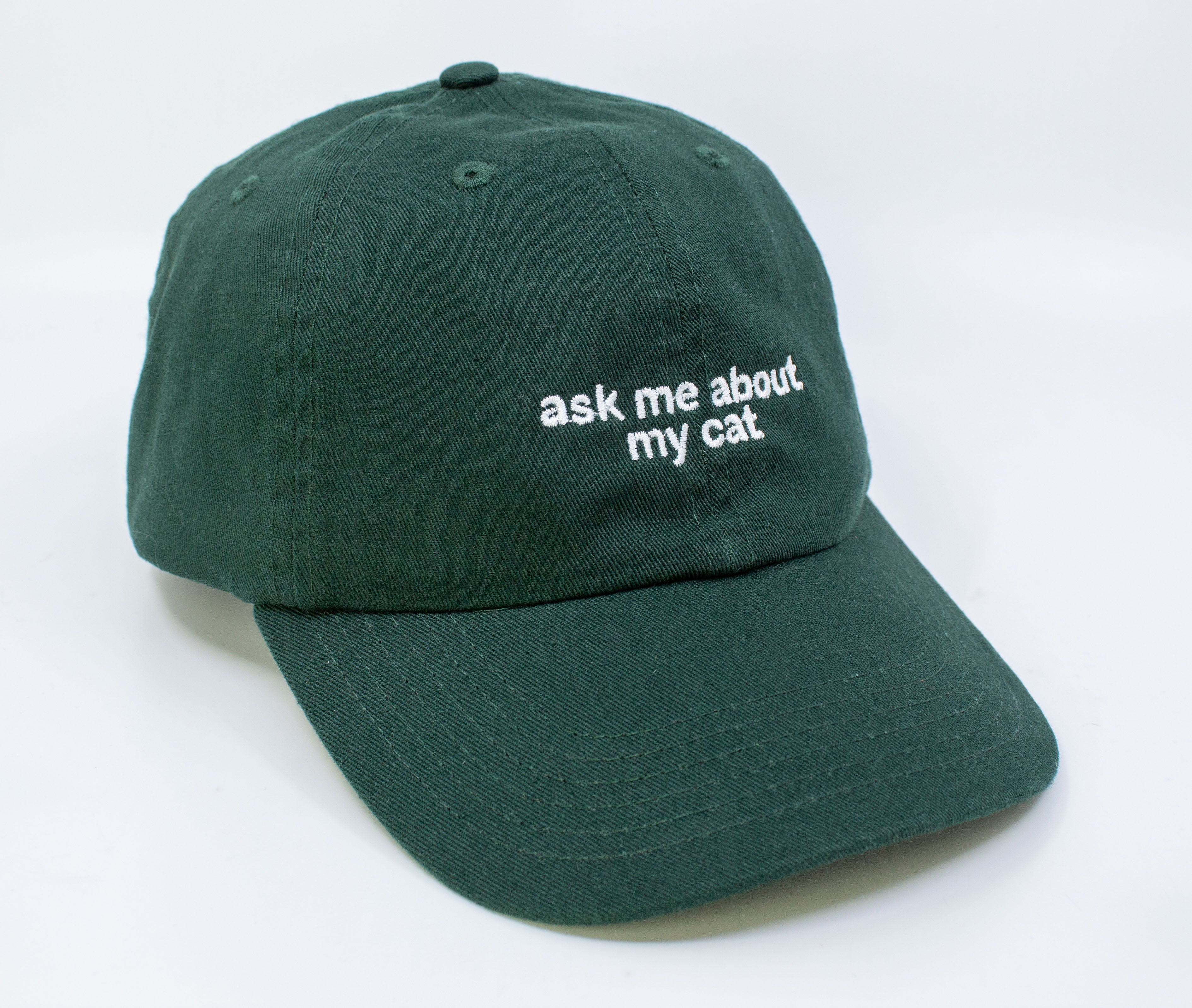 Standard Goods Ask Me About My Cat Hat - Green