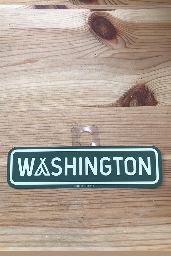 Standard Goods Washington Tent Text Sticker Green