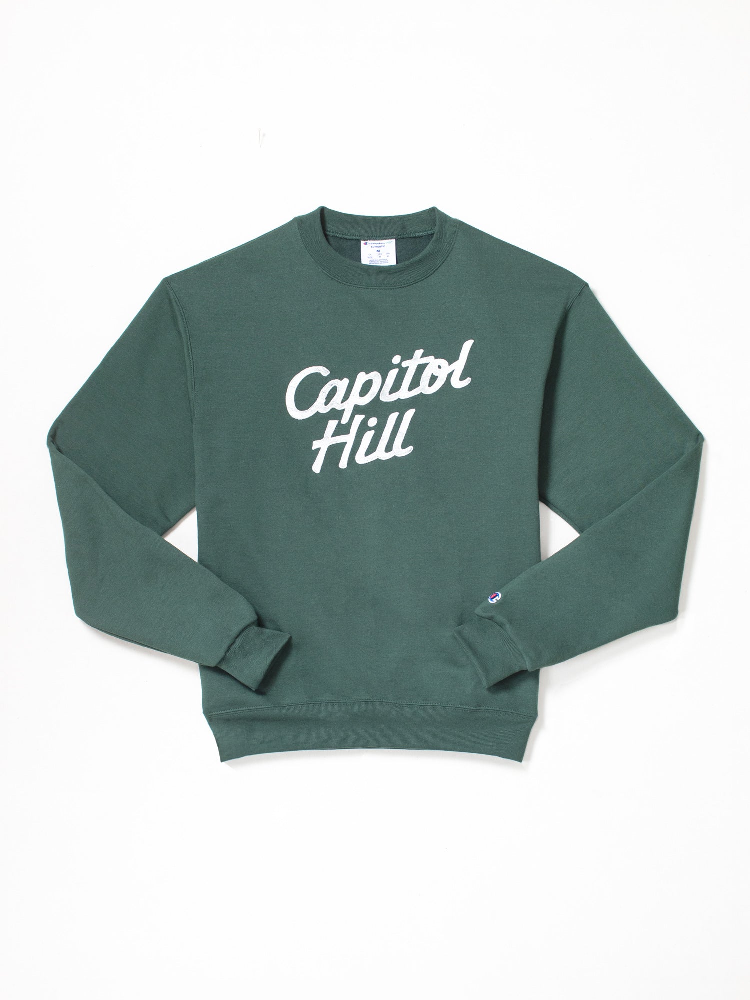 Standard Goods Embroidered Capitol Hill Sweatshirt Forest Green