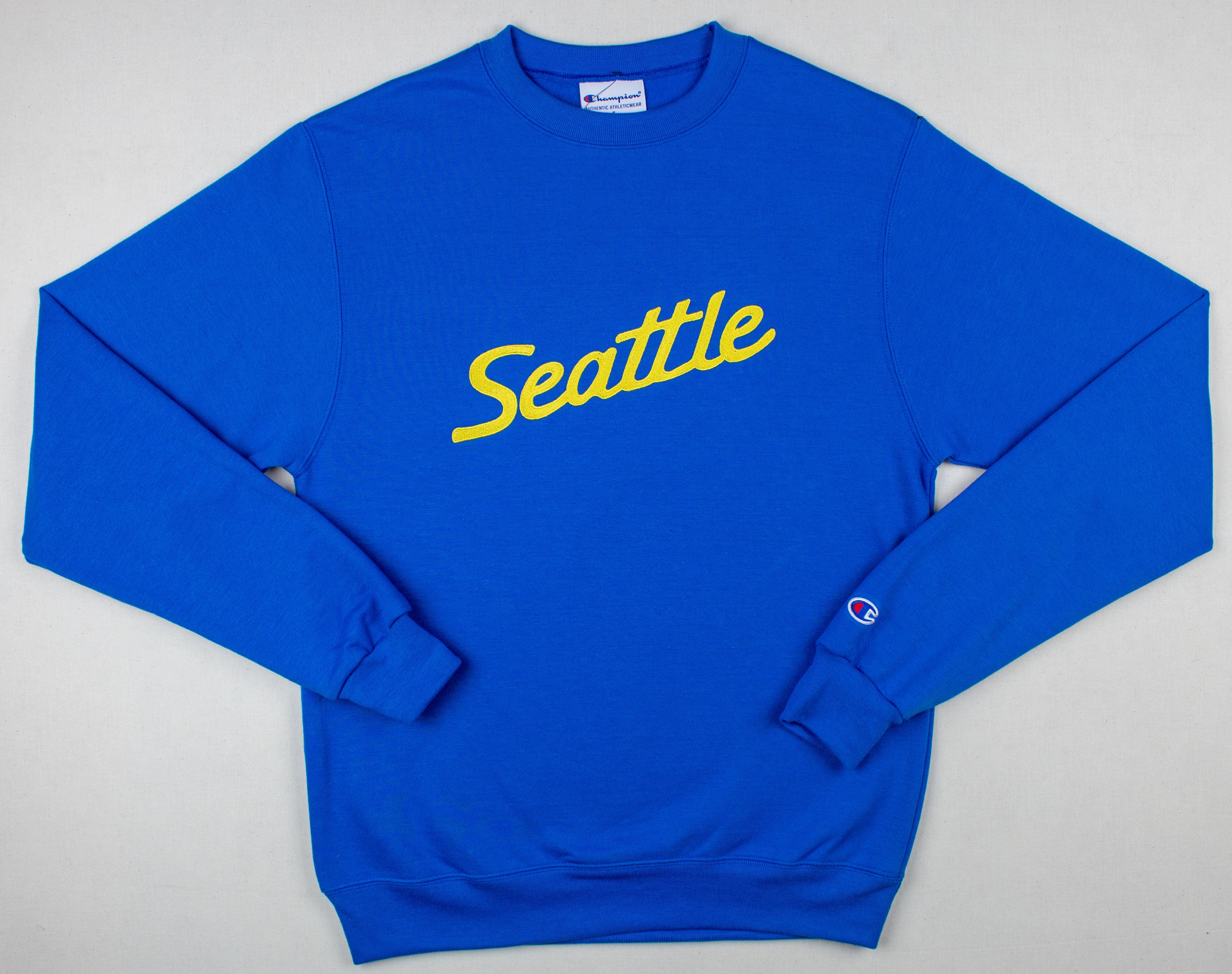 Standard Goods Embroidered Seattle Sweatshirt Cobalt/Gold