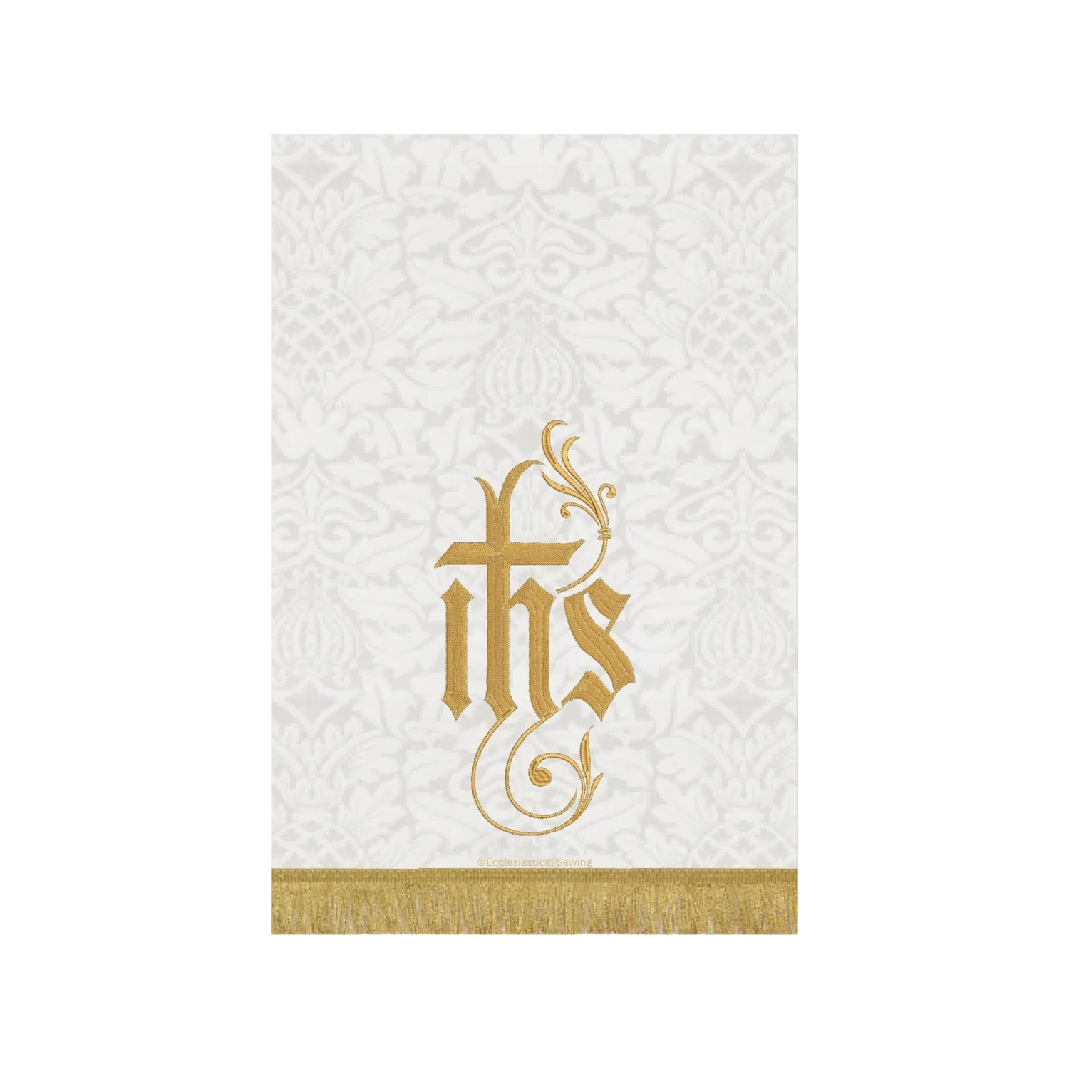 IHS White Christmas Pulpit Ambo Hanging | Easter IHS Pulpit Fall