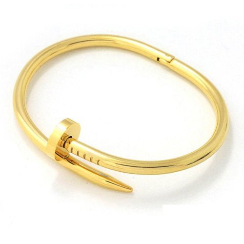 Gold Bracelet Nail Style Trendy Jewelry Love Bangle Bracelet – Lyfie