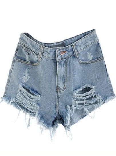 Sexy Ripped Jean Shorts Lyfie