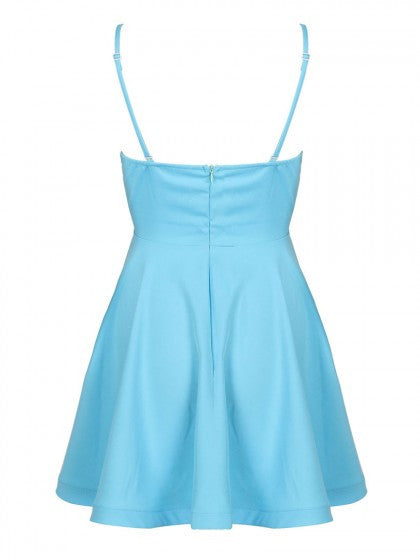 Skater Dress in Light Blue Preppy Sexy Trendy – Lyfie