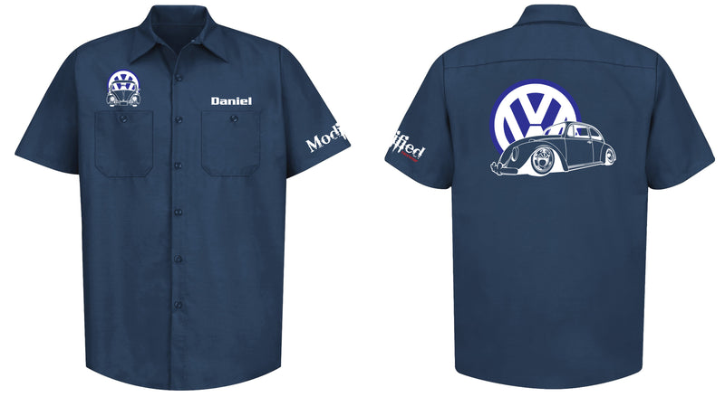 VW Bug Logo Mechanic's Shirt – Modified racewear