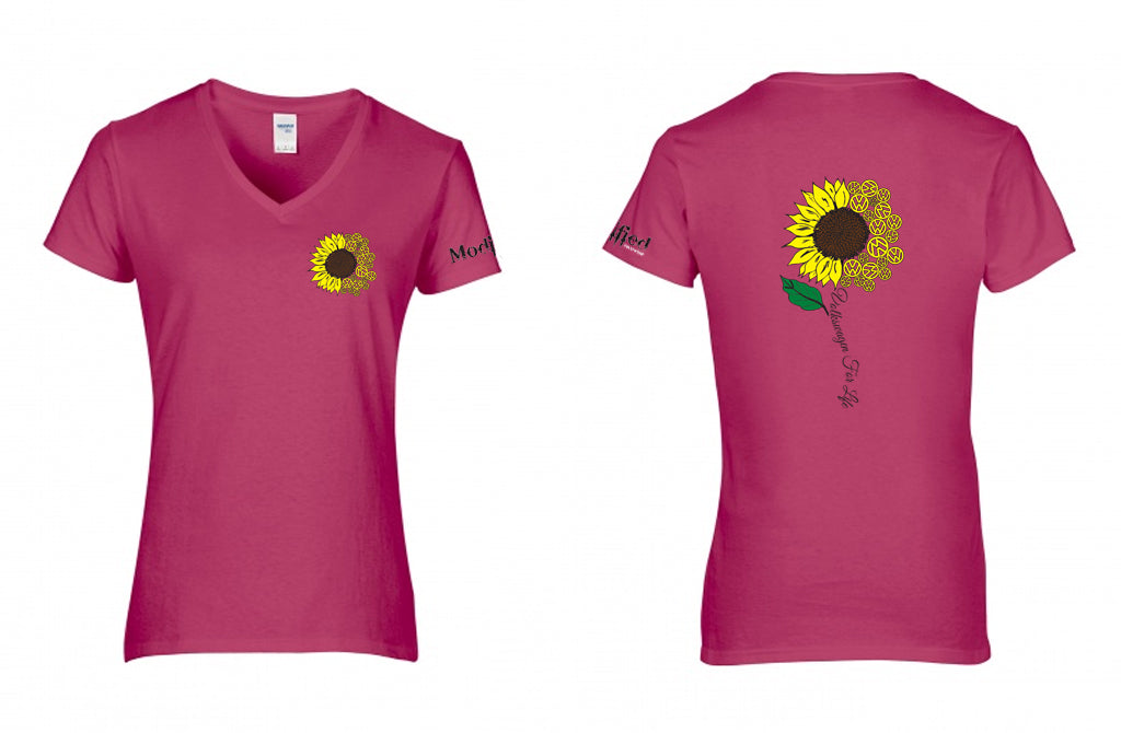 VW Sun Flower Women's V-neck Shirt – Modified racewear