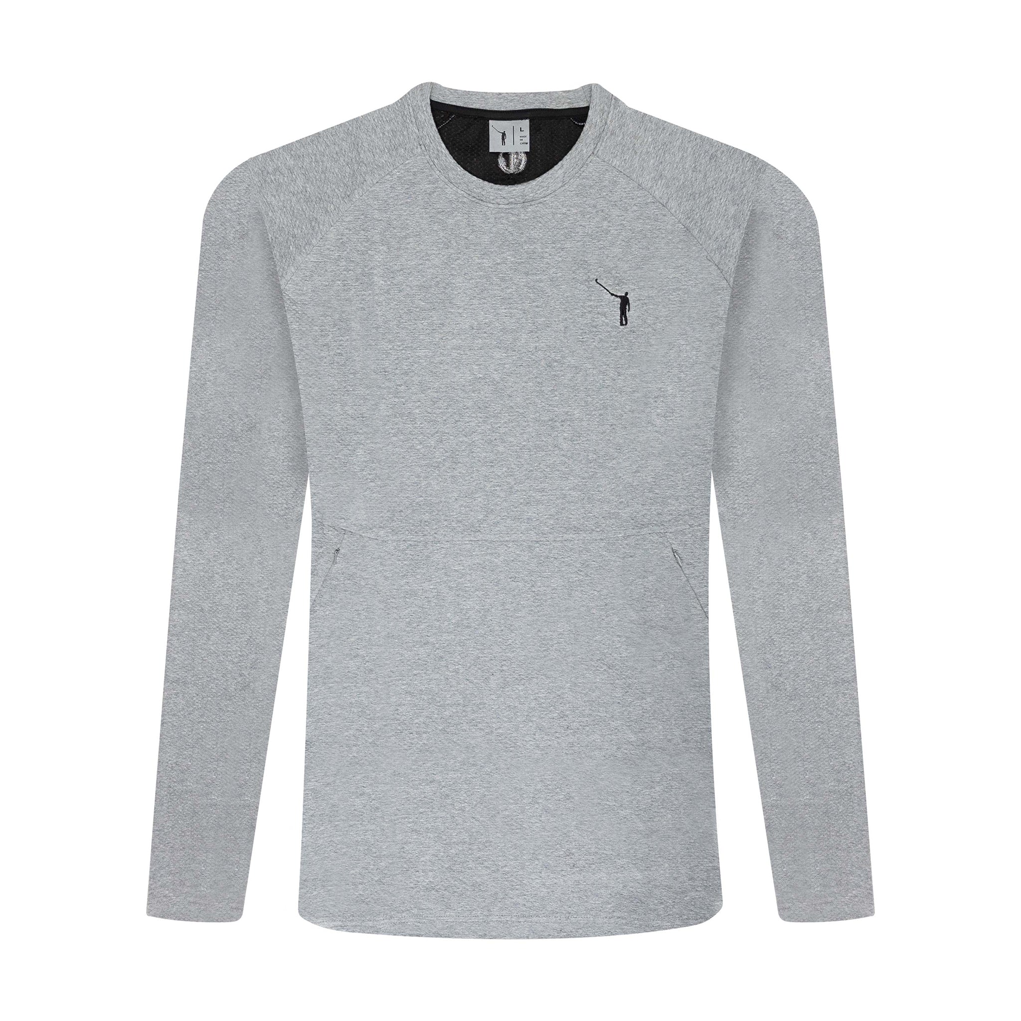 textured crew neck pullover