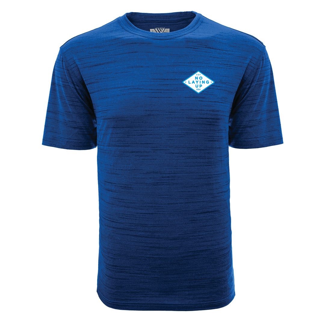 royal blue and white t shirt