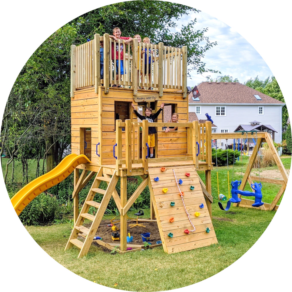 Play-set &amp; Playground Plans DIY Backyard Blueprints 