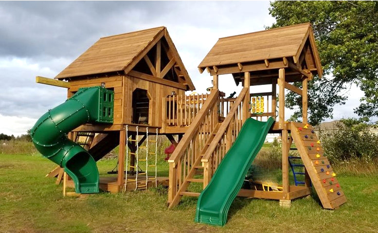 playhouse with slide