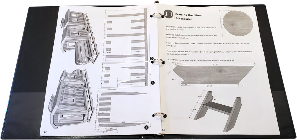 Open playset plan binder