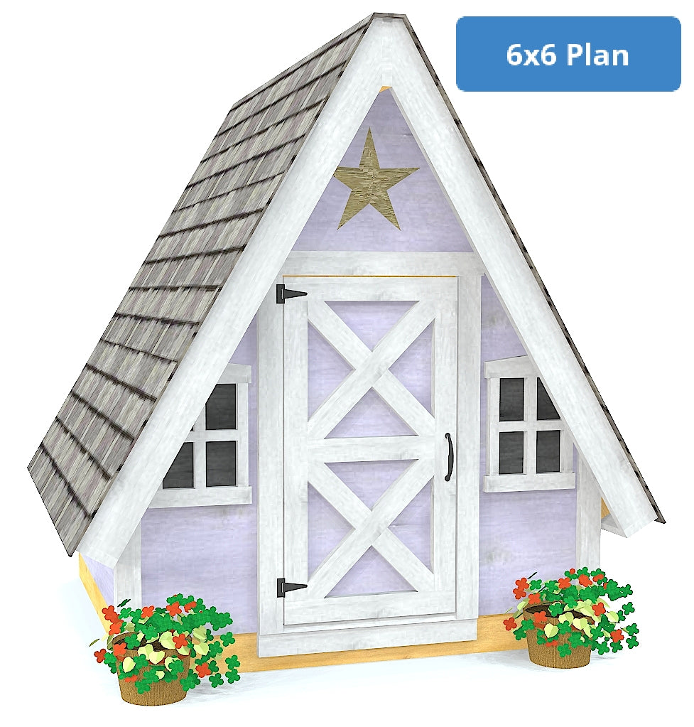 A Frame Playhouse Plan 8x8ft Outdoor Play Home Project Pauls