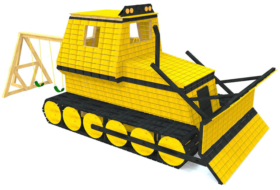 big, backyard bulldozer play-set for kids