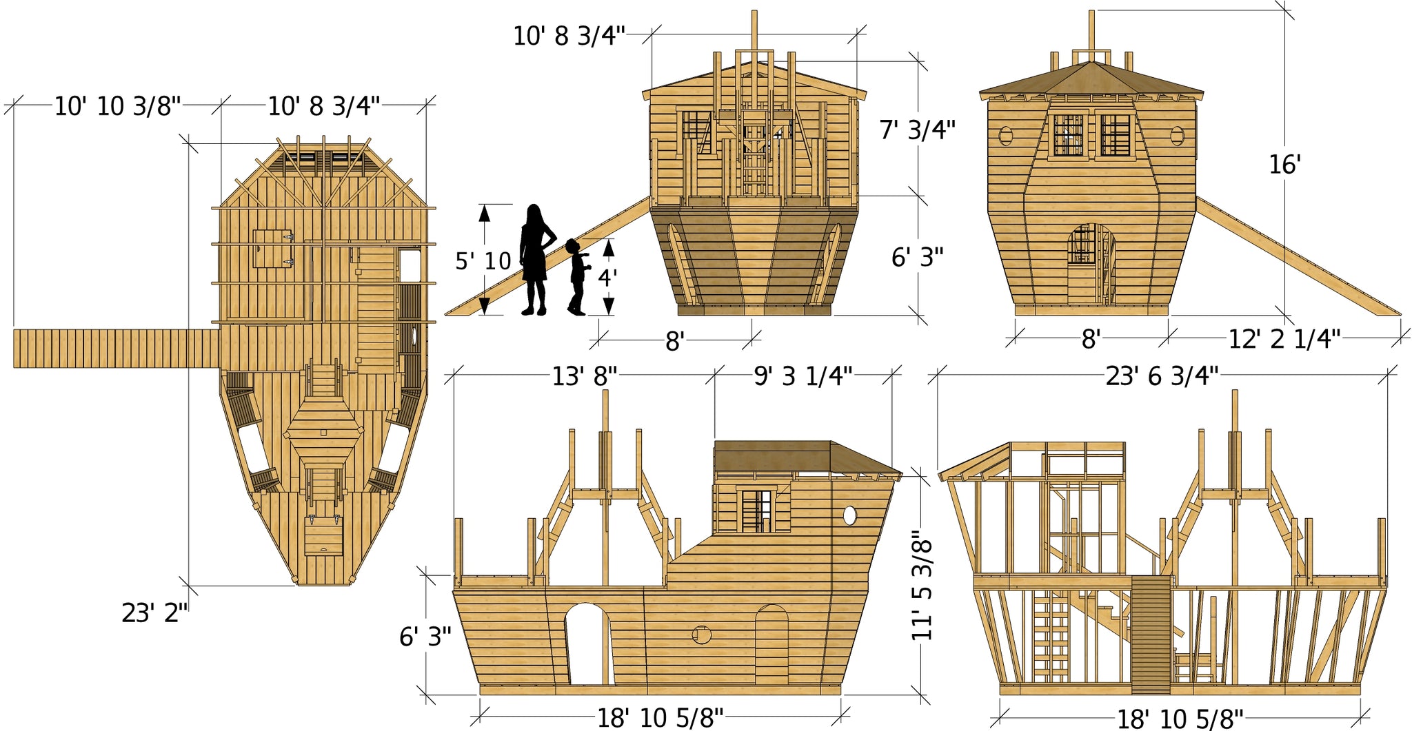 Pirate Ship Playhouse Plans