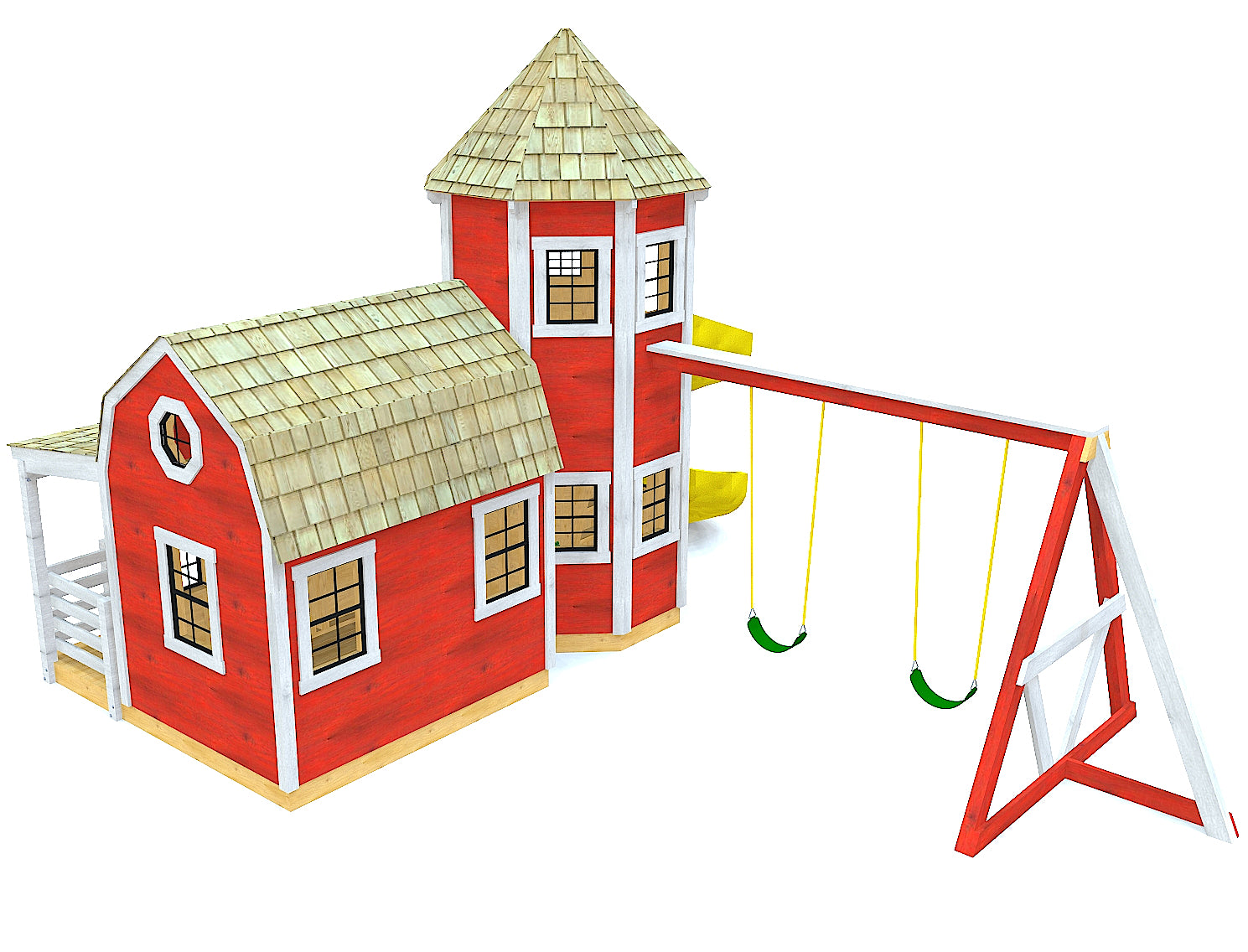 barn and silo outdoor playset