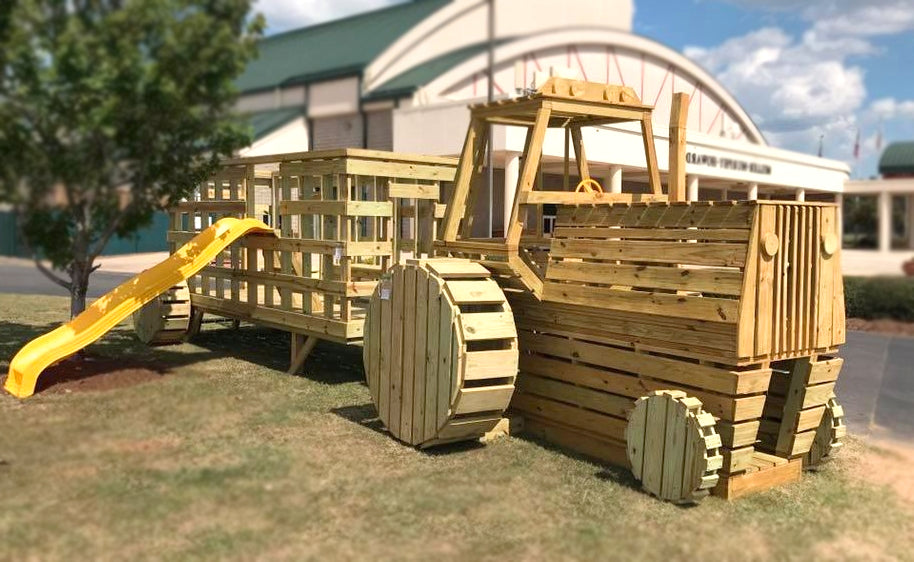8x10 Farm Tractor Play-set Plan for Kids – Paul's Playhouses