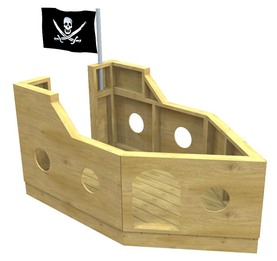 Free Pirate Ship Playhouse Plan 8x5 PDF Download – Paul ...